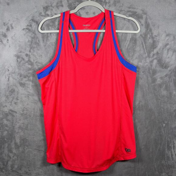 Outdoor Research Women’s Tank Top Size M Red Blue Racerback Activewear - Picture 1 of 5